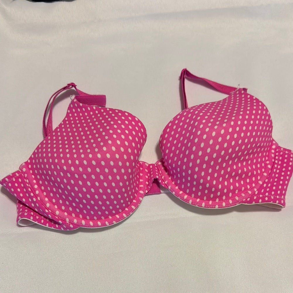 Pink Polka Dot Bra